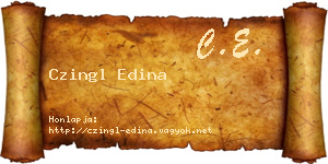 Czingl Edina névjegykártya