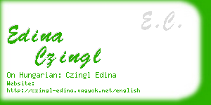 edina czingl business card